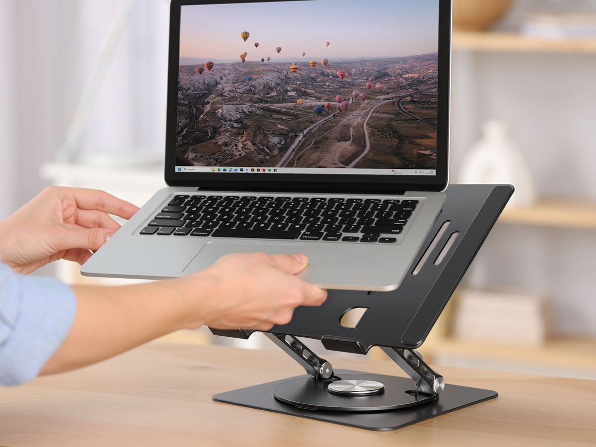 Aluminiowa obrotowa podstawka pod laptopa Ergo 360