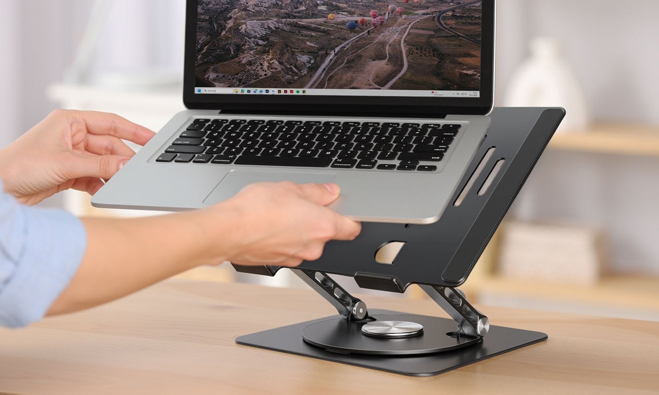 Aluminiowa obrotowa podstawka pod laptopa Ergo 360