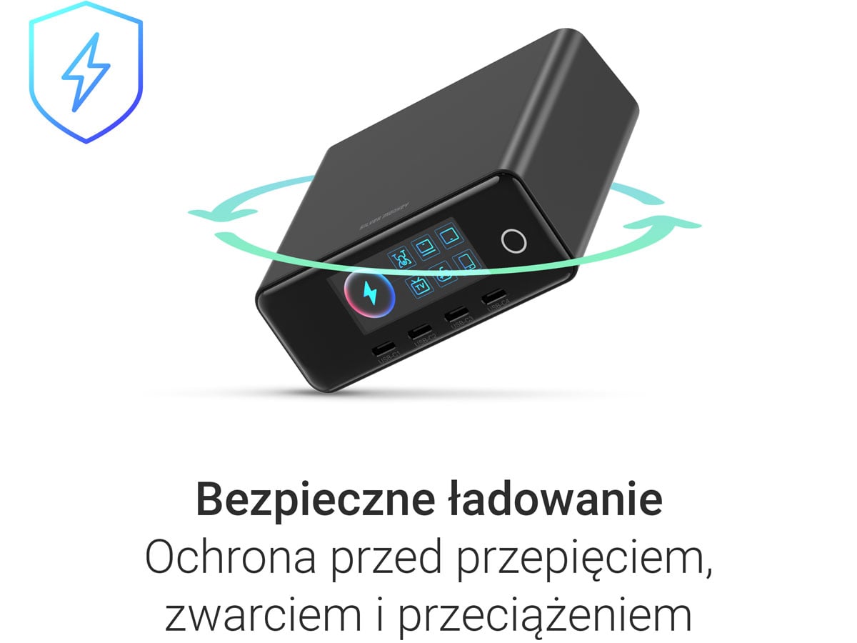 Ładowarka Gan Pro Desk 240W PD Czarna