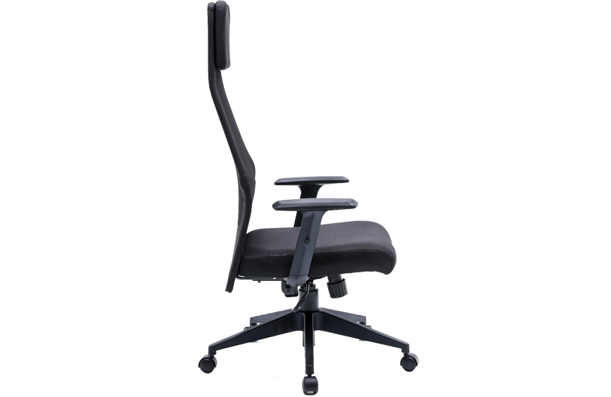 Fotel biurowy Silver Monkey SMO-600 Czarny - Widok z boku