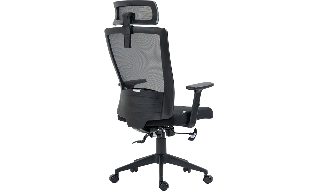 Fotel biurowy Silver Monkey SMO-700 - Widok od tyłu pod kątem