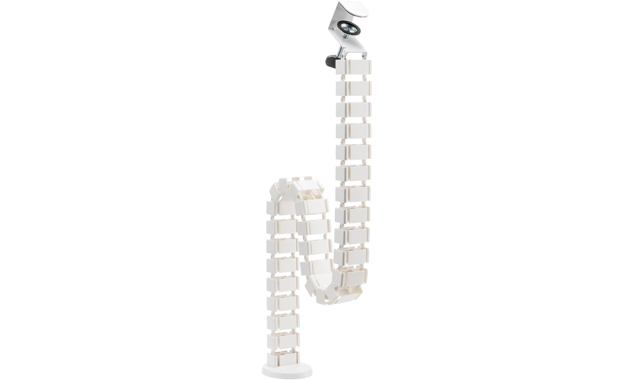 Biurko elektryczne Silver Monkey ED-120 White - Zbliżenie na blat z uchwytem