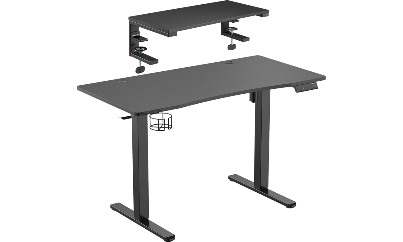 Biurko elektryczne Silver Monkey ED-120 Black - Widok od przodu pod kątem