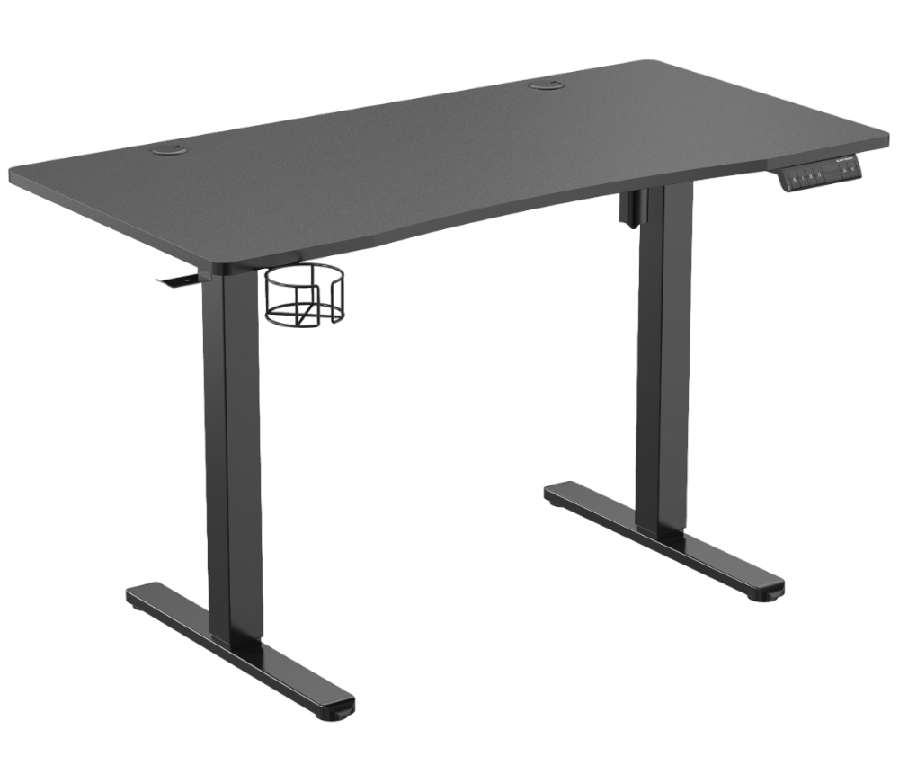 Biurko elektryczne Silver Monkey ED-120 Black - Widok od przodu pod kątem