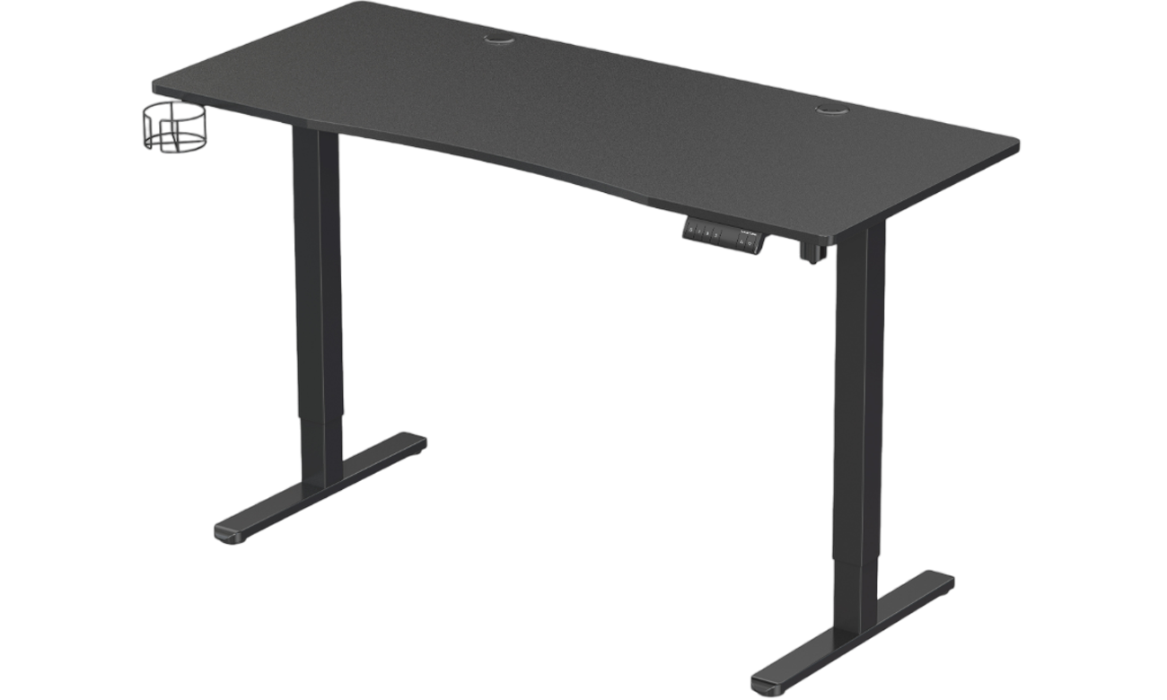 Biurko elektryczne Silver Monkey ED-140 Black - Widok od przodu pod kątem