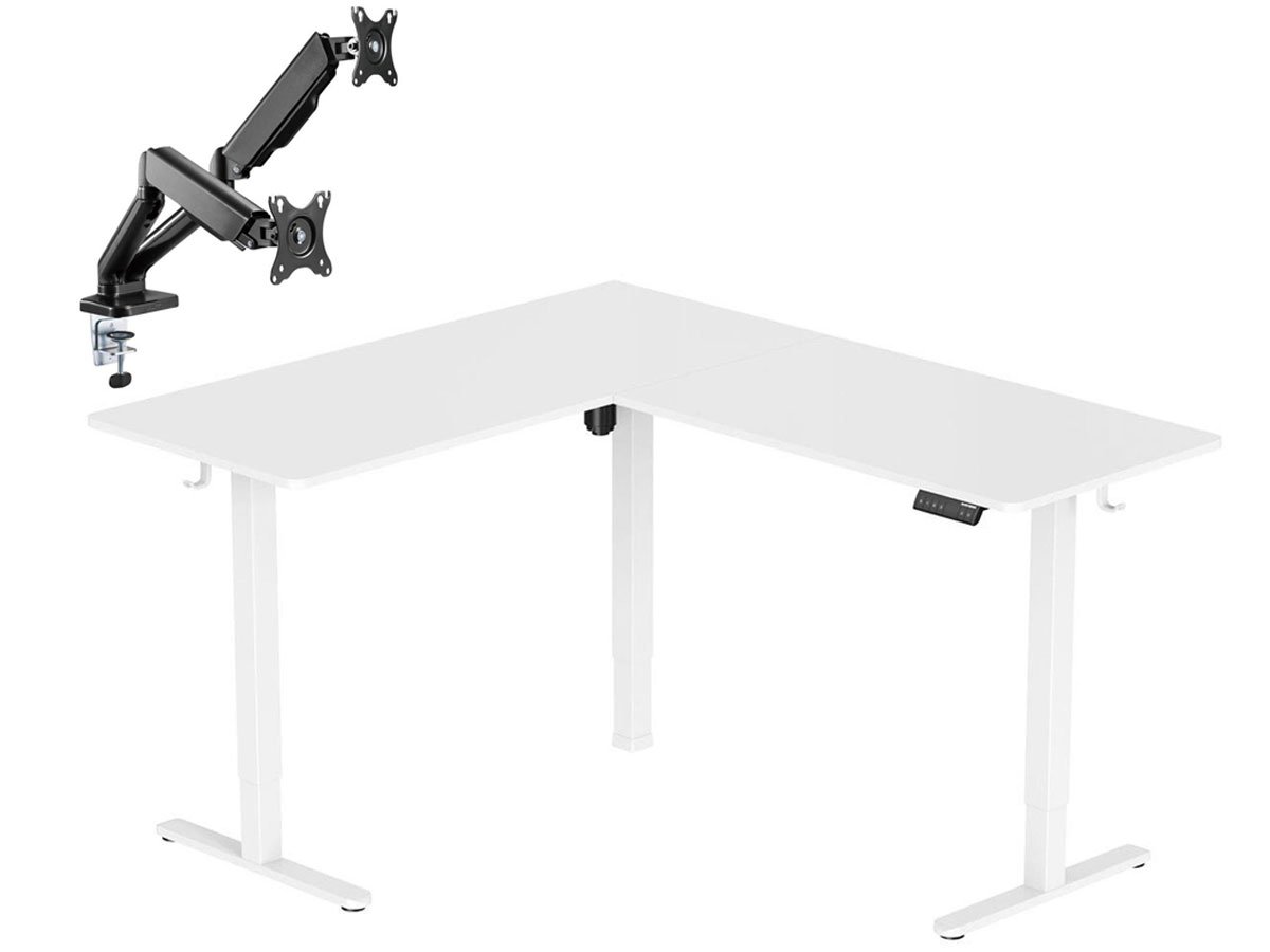 Biurko elektryczne Silver Monkey ECD-300 White - Grafika lifestyle