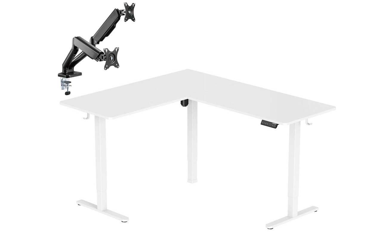 Biurko elektryczne Silver Monkey ECD-300 White - Grafika lifestyle
