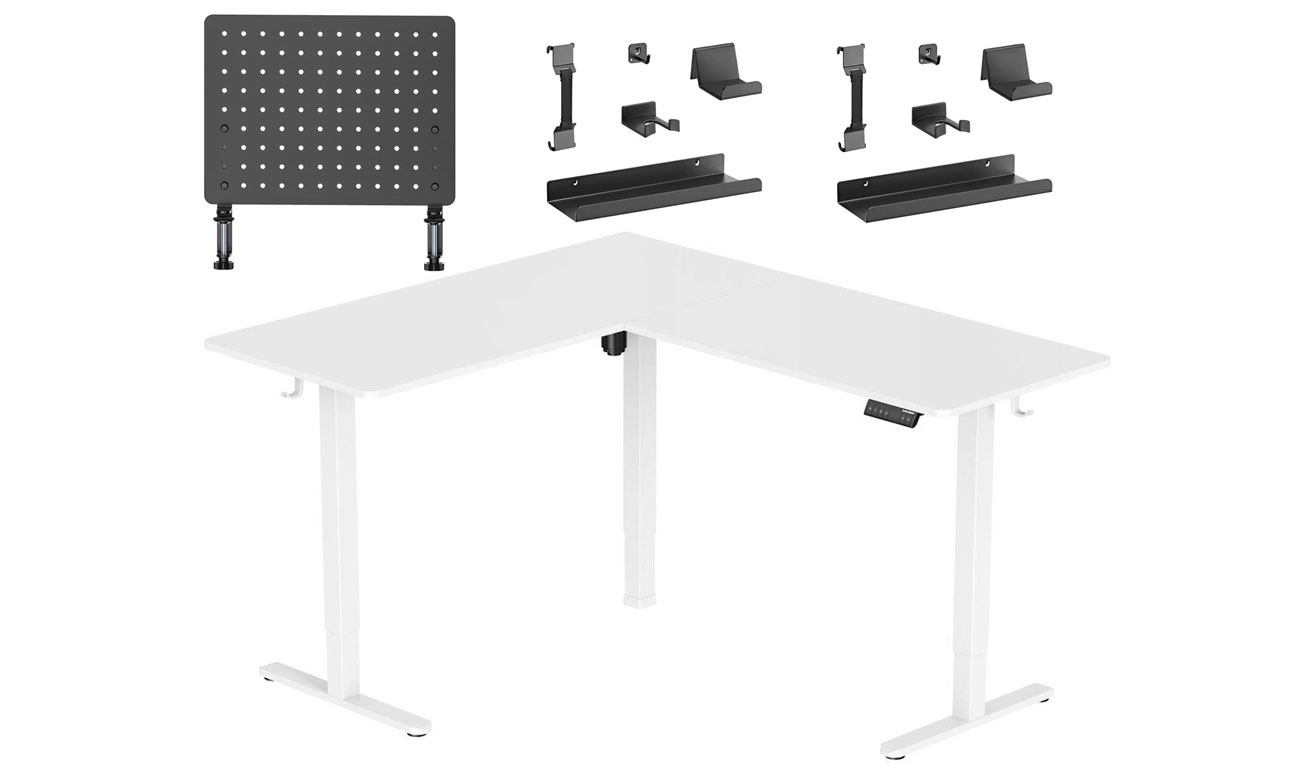 Biurko elektryczne Silver Monkey ECD-300 White - Grafika lifestyle