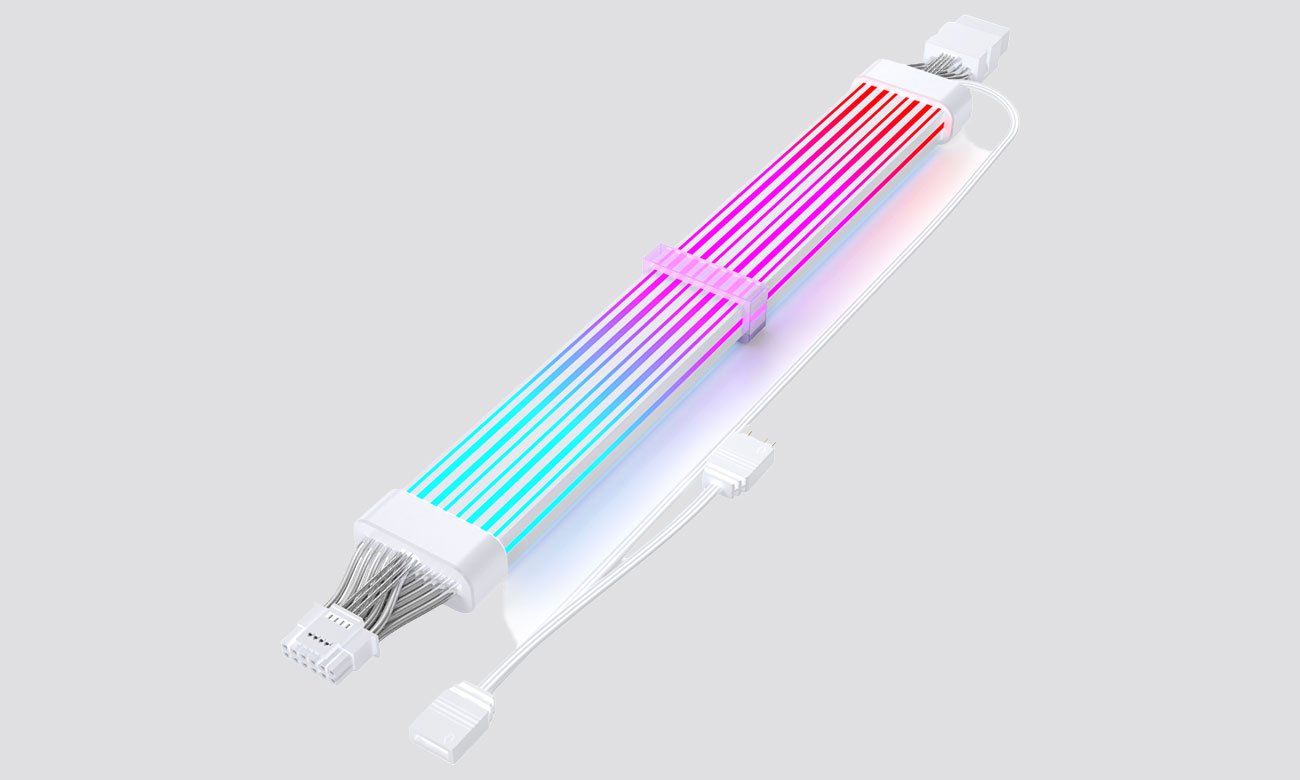 Rigel 12vhpwr to 12vhpwr 360-RGB White