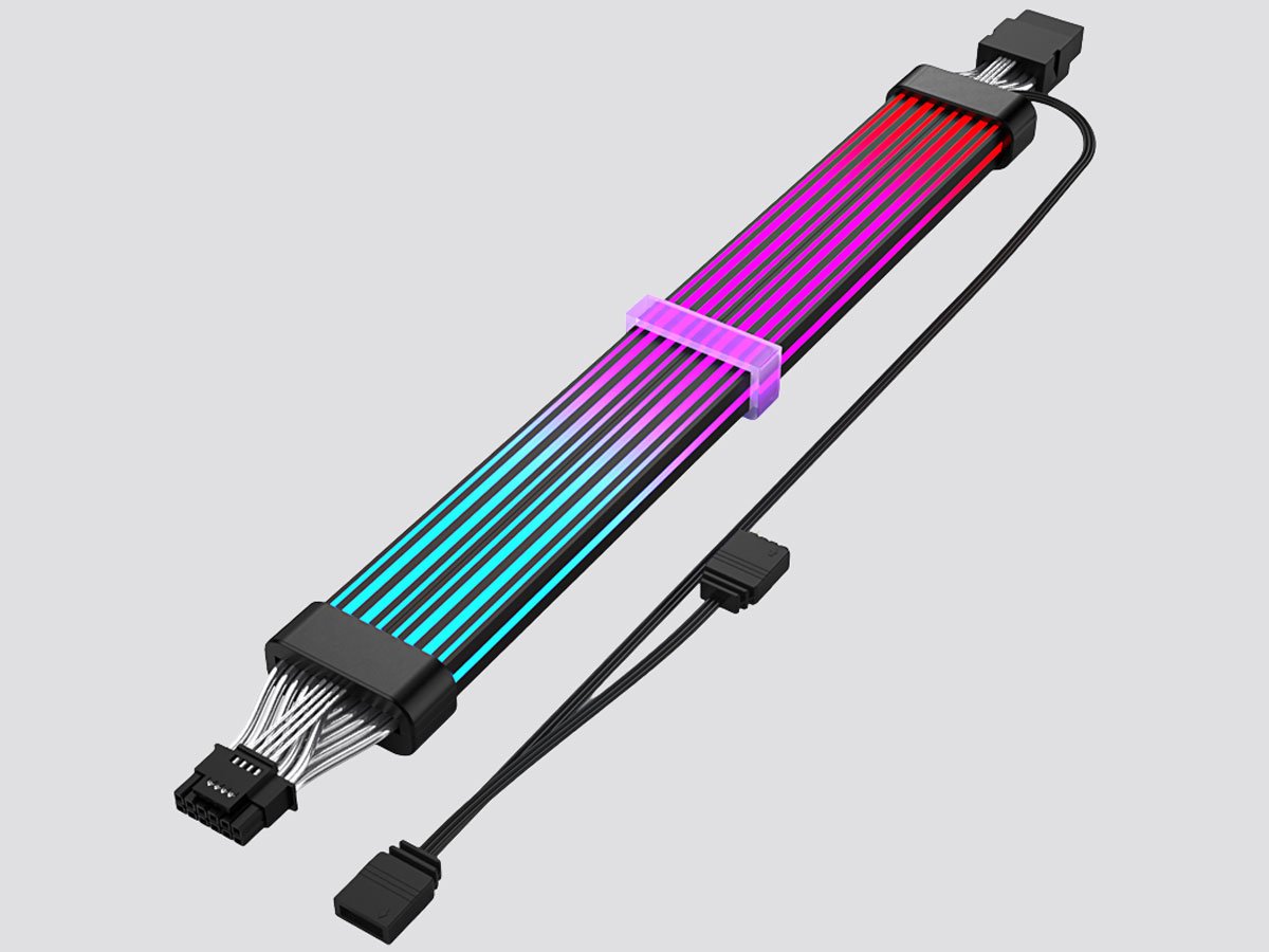 Rigel 12vhpwr to 12vhpwr 360-RGB Black