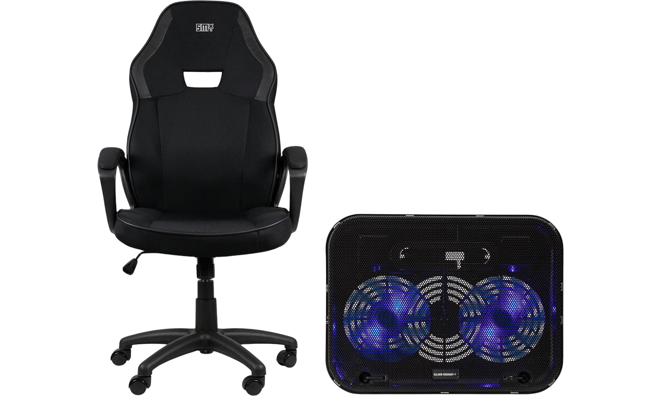 Fotel gamingowy Silver Monkey X Katla SMXG026 - Widok od przodu pod kątem