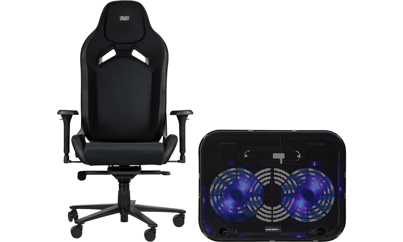 Fotel gamingowy Silver Monkey X Semeru SMXG029 - Widok od przodu pod kątem