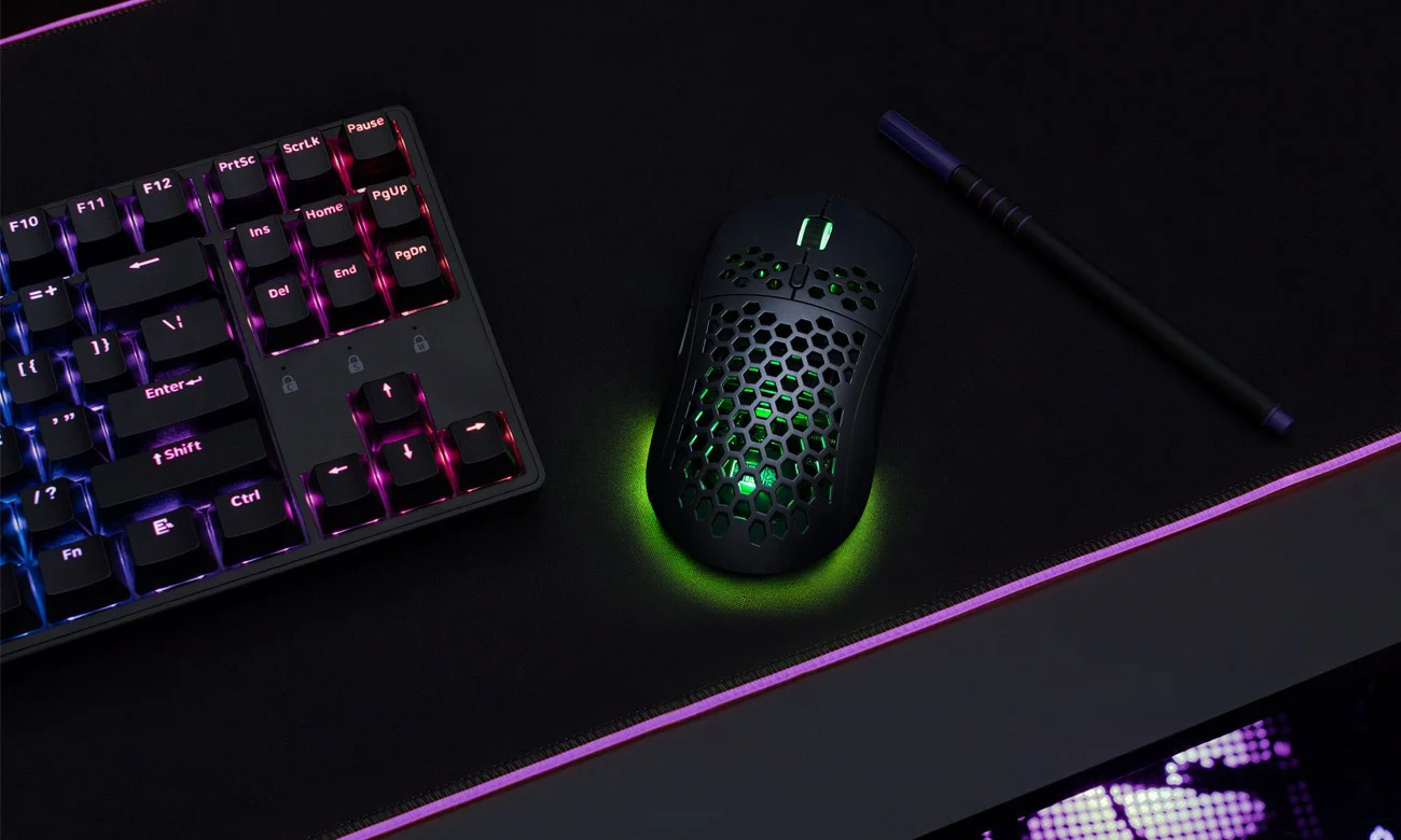 Bezprzewodowa myszka Silver Monkey X Rascal RGB - Lifestyle