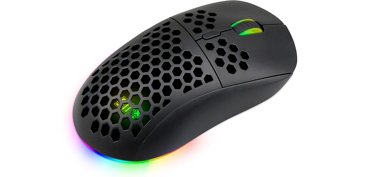 Bezprzewodowa myszka Silver Monkey X Rascal RGB - Podświetlenie RGB