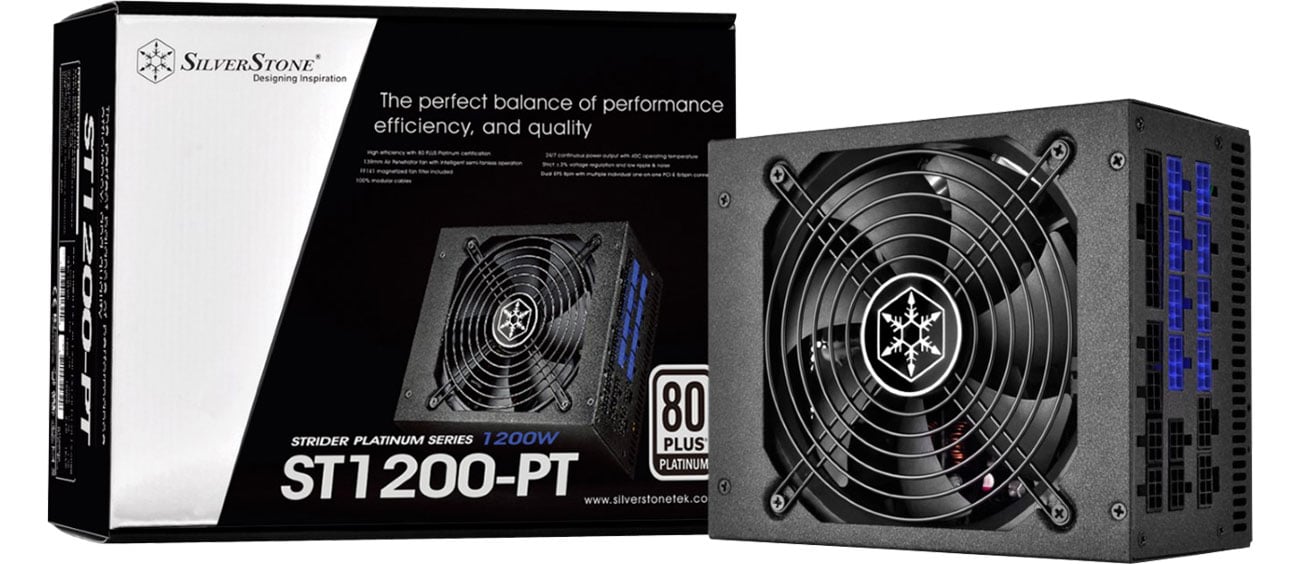 Zasilacz do komputera 1200W Strider 80 Plus Platinum BOX SST-ST1200-PT