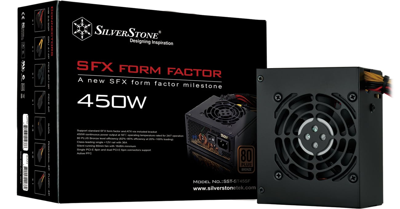 Zasilacz do komputera SilverStone 450W SST-ST45SF BOX SST-ST45SF 2.0