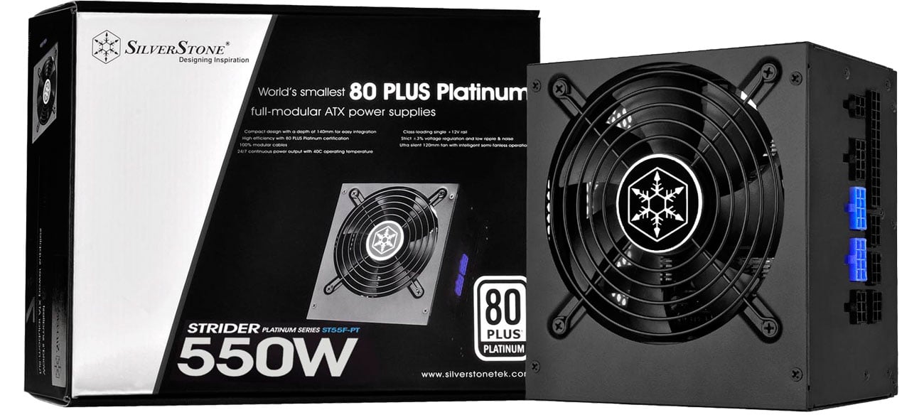 Zasilacz do komputera 550W Strider 80 Plus Platinum BOX SST-ST55F-PT