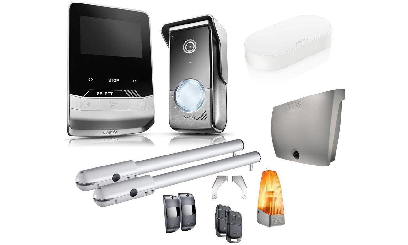 Zestaw do bramy Somfy SGS Essential Connect + wideodomofon V100+