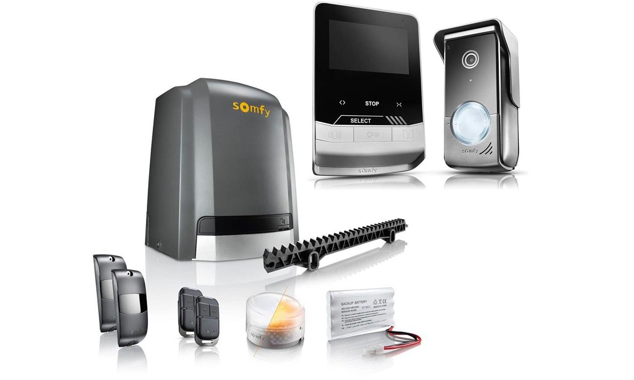 Zestaw do bramy Somfy Slidymoove 600 + wideodomofon V100+