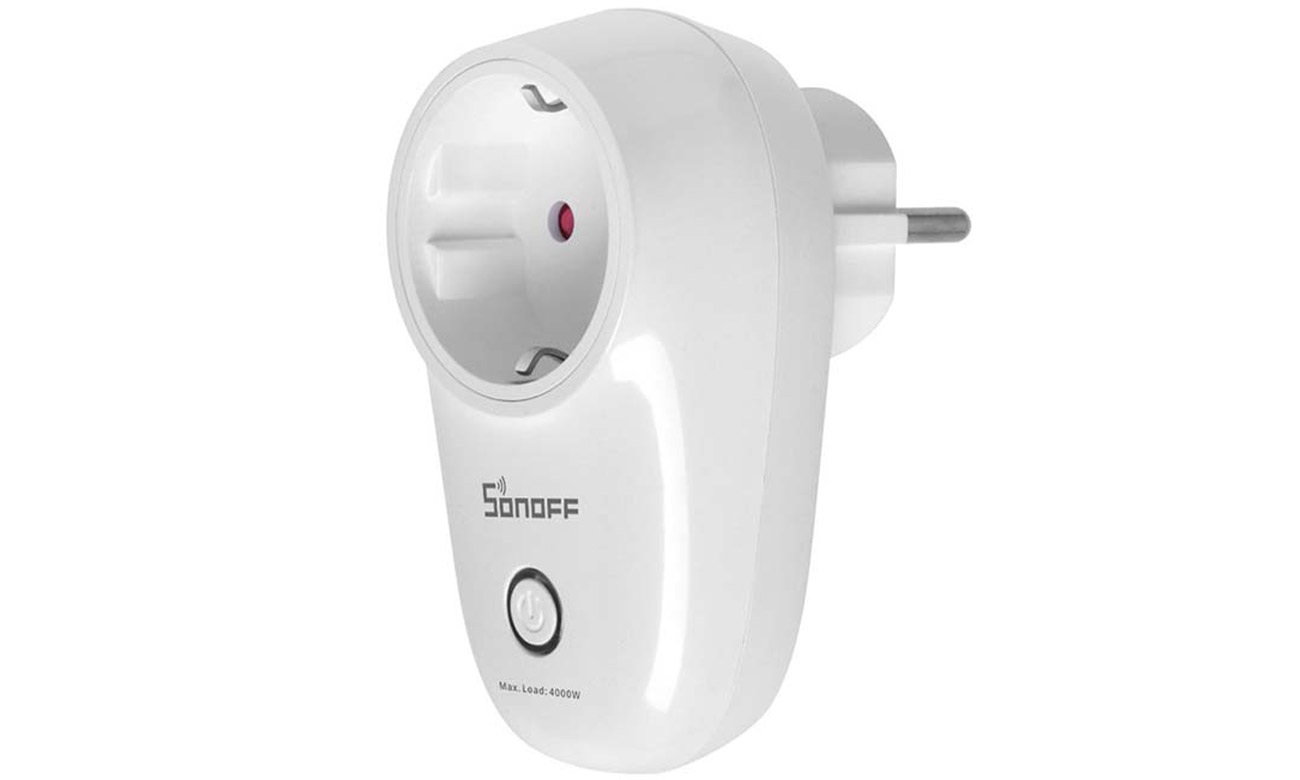 Inteligentne gniazdko Wi-Fi Sonoff S26R2ZBTPF-DE - Widok od przodu pod kątem