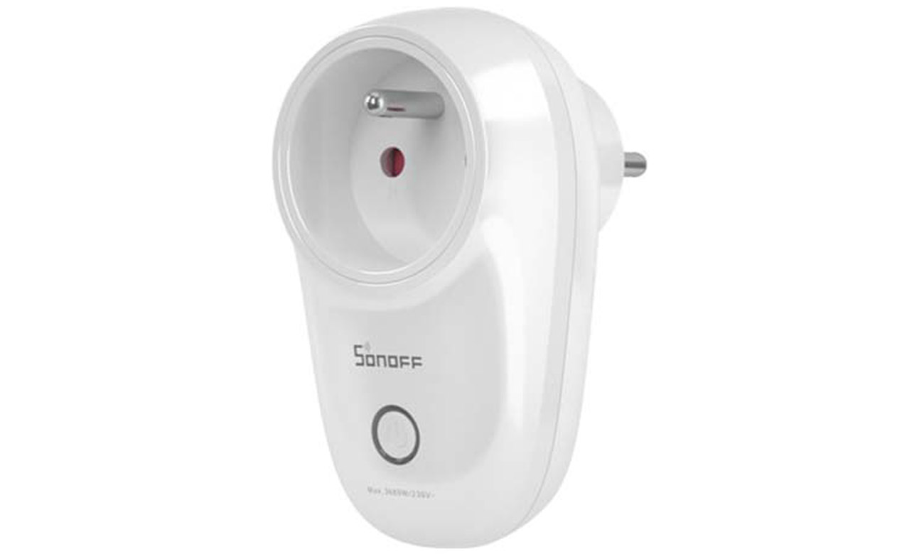 Inteligentne gniazdko Wi-Fi Sonoff S26R2ZBTPE-FR - Widok od przodu pod kątem