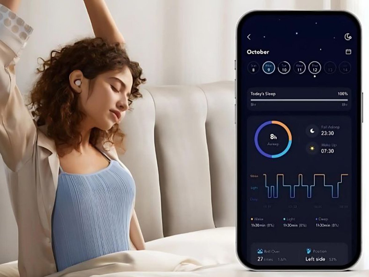 Słuchawki bezprzewodowe soundcore Sleep A20 Beżowe - Analiza snu i funkcje Bluetooth
