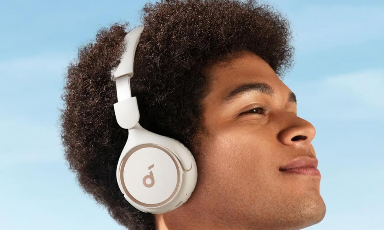 Bezprzewodowe słuchawki nauszne SoundCore H30i Białe - Grafika lifestyle