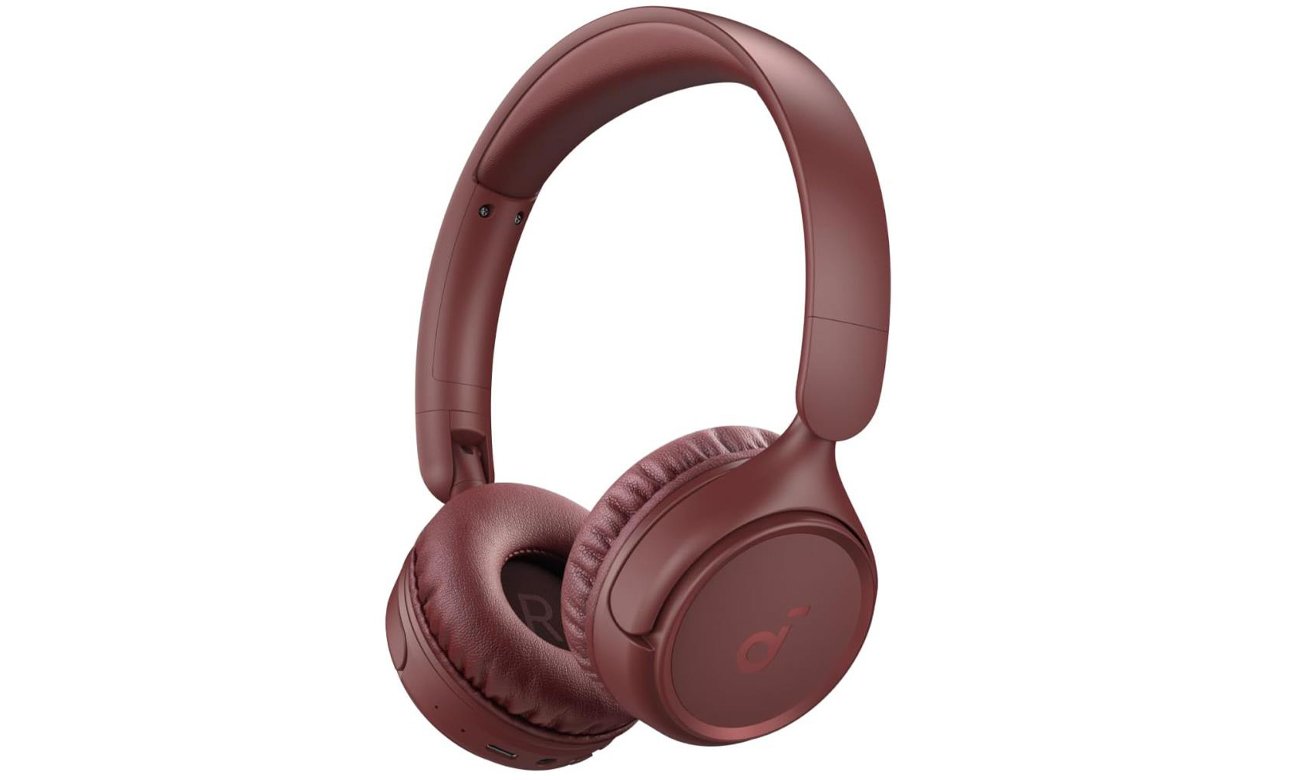 Bezprzewodowe słuchawki nauszne SoundCore H30i Czerwone - Widok od przodu pod kątem