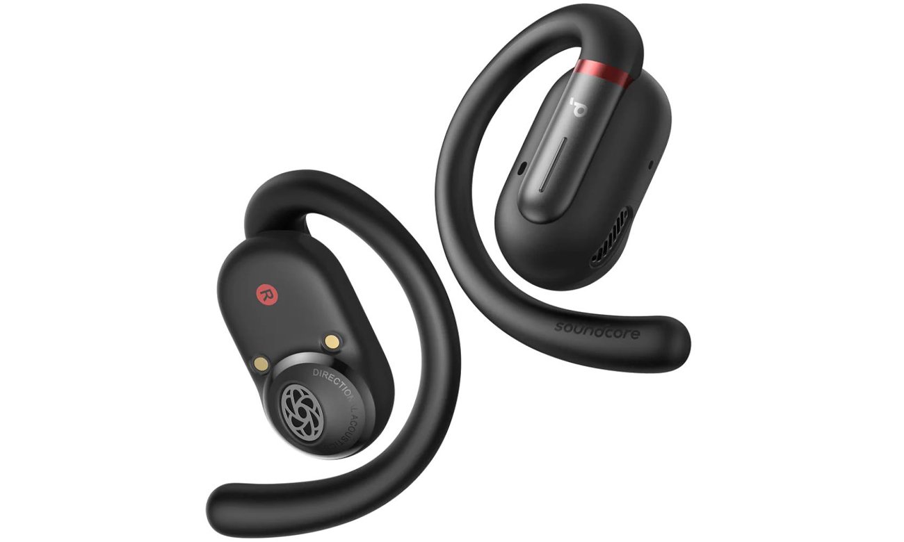 Słuchawki bezprzewodowe SoundCore V30i Czarne - Widok lewej i prawej słuchawki