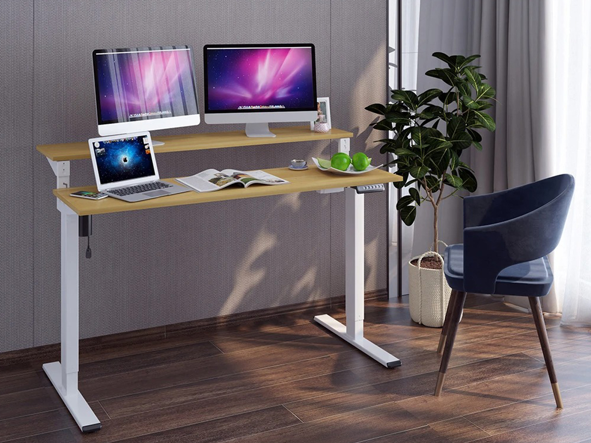 Biurko elektryczne Spacetronik Moris 133WO 140x70 - Grafika lifestyle