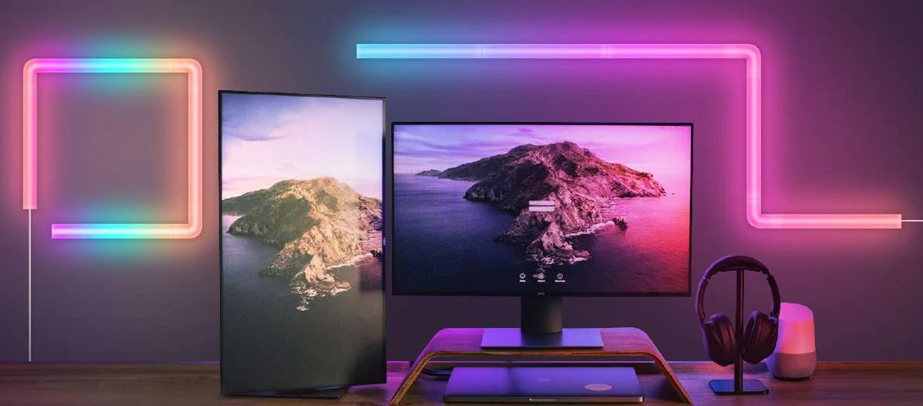 Modułowa lampa naścienna LED Spacetronik GLOW Wall (240 cm) - Grafika lifestyle