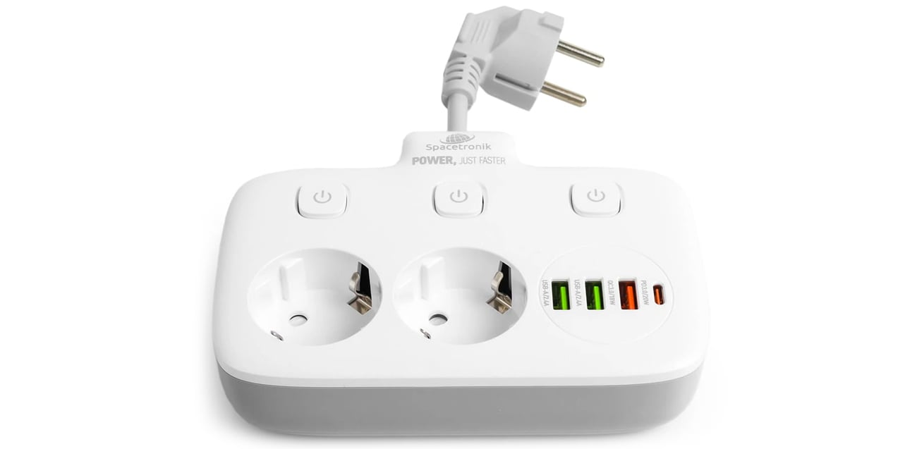 Listwa zasilająca Spacetronik SR200 4xUSB PD 2500W
