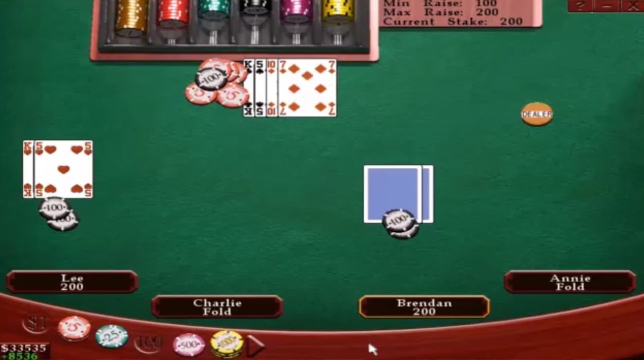 Casino Poker Widok stołu