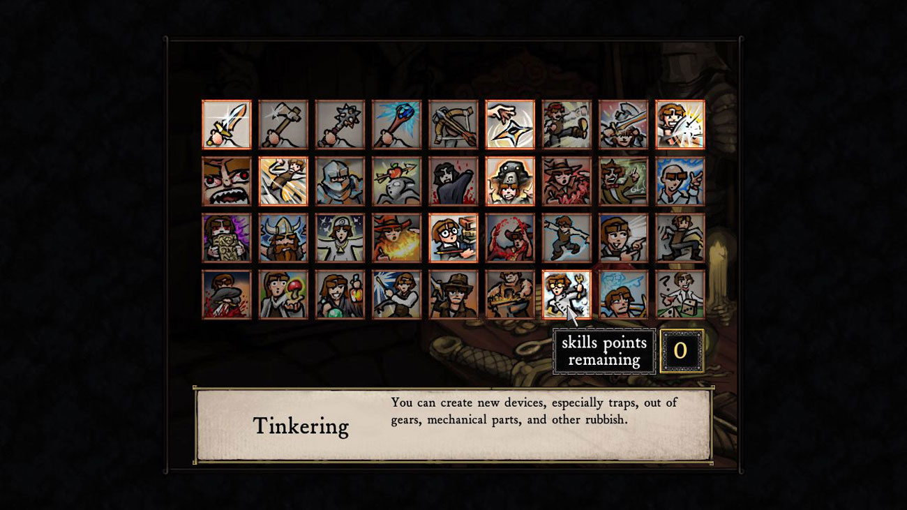 Dungeons of Dredmor Umiejętności