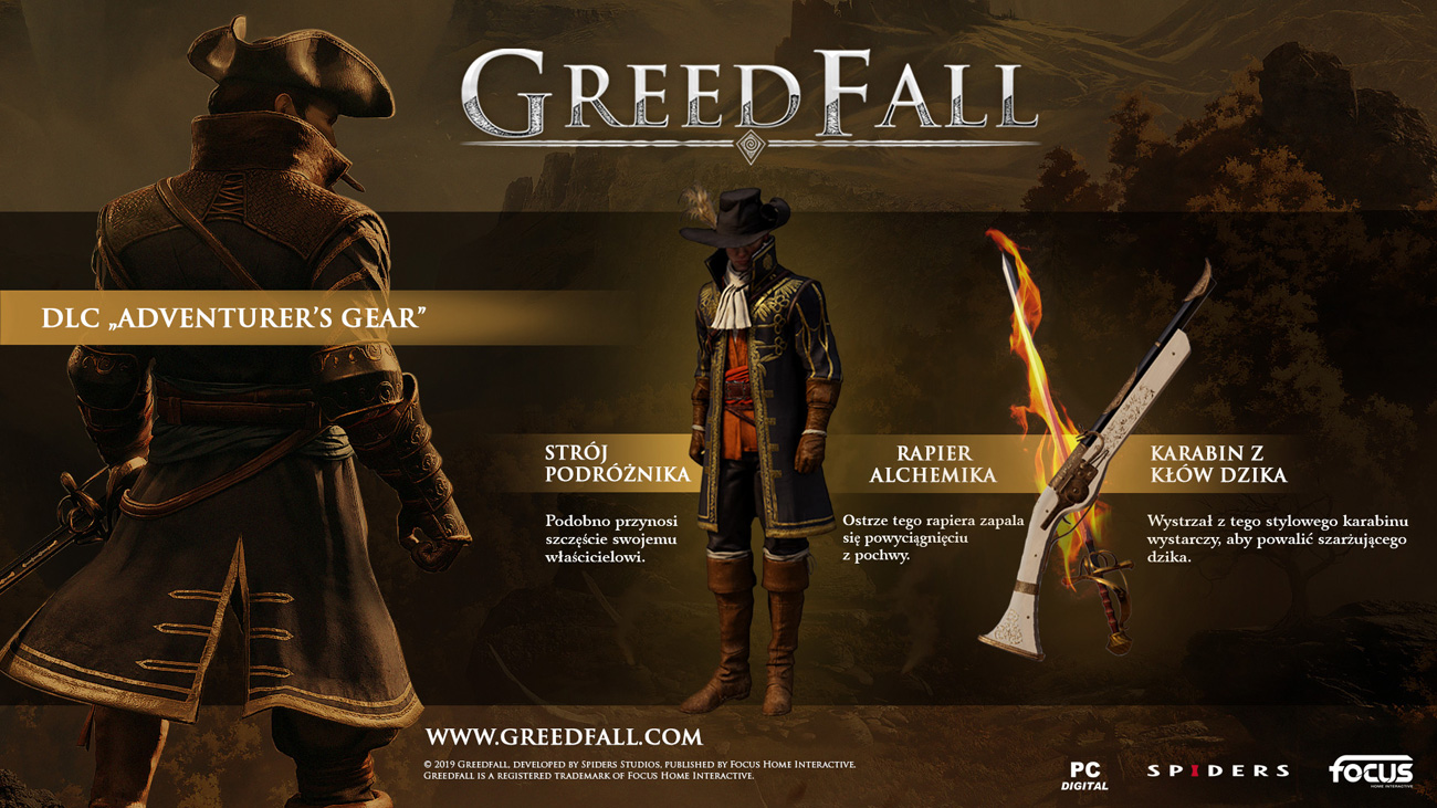 Dodatek GreedFall - Adventurer’s Gear na komputery PC