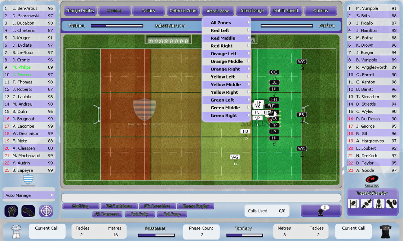 Rugby Union Team Manager 2015