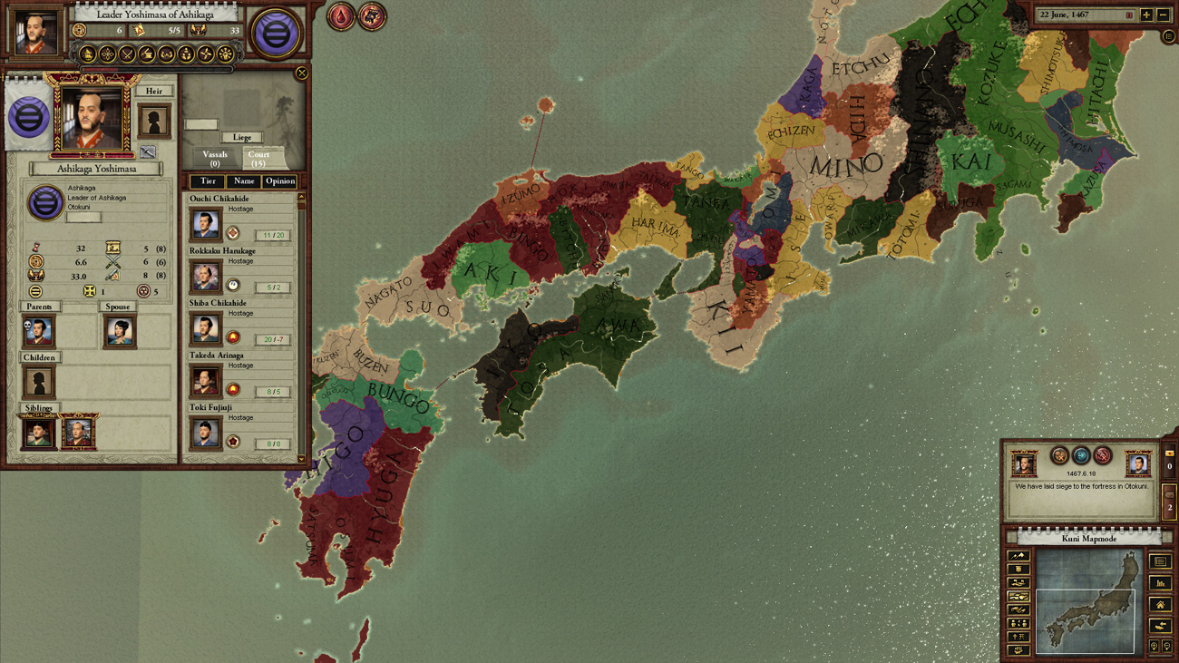 Sengoku Widok z gry