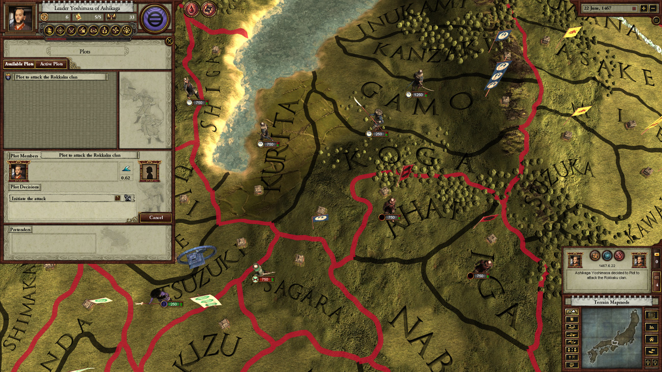 Sengoku Widok z gry