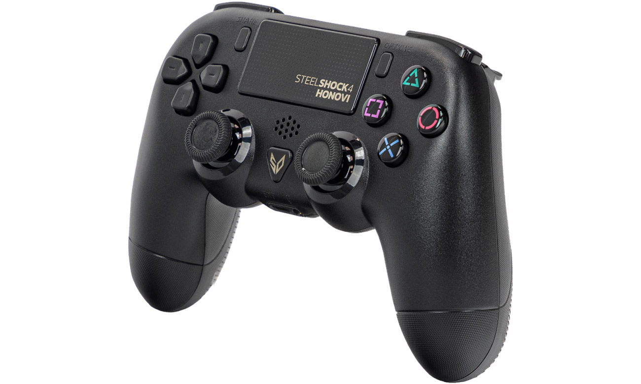 Kontroler SteelDigi STEELSHOCK 4 HONOVI PS4 Czarny - Widok od przodu pod kątem