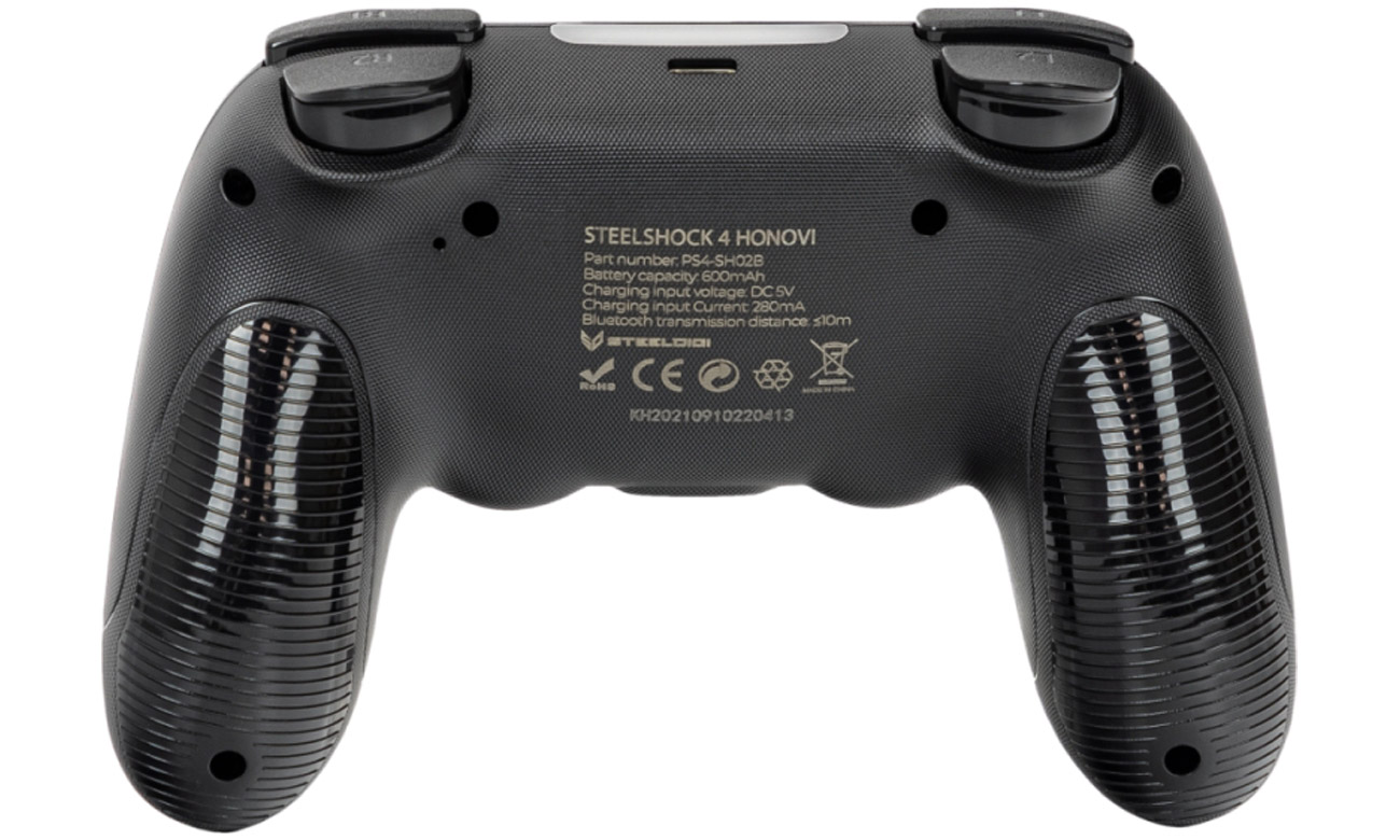 Kontroler SteelDigi STEELSHOCK 4 HONOVI PS4 Czarny - Widok od tyłu