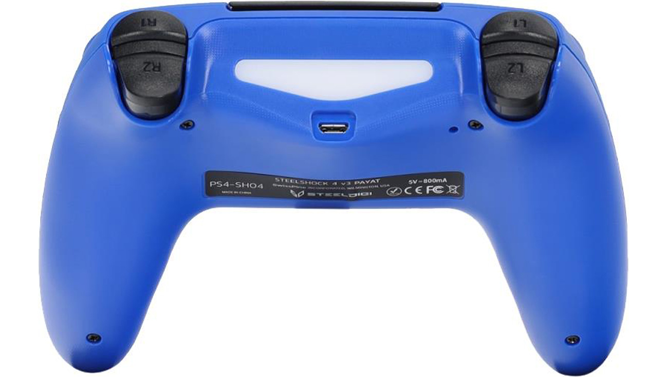 Kontroler SteelDigi STEELSHOCK v3 Payat PS4 Niebieski - Widok od dołu pod kątem