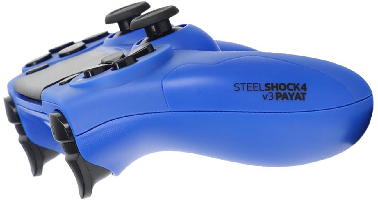 Kontroler SteelDigi STEELSHOCK v3 Payat PS4 Niebieski - Widok z boku