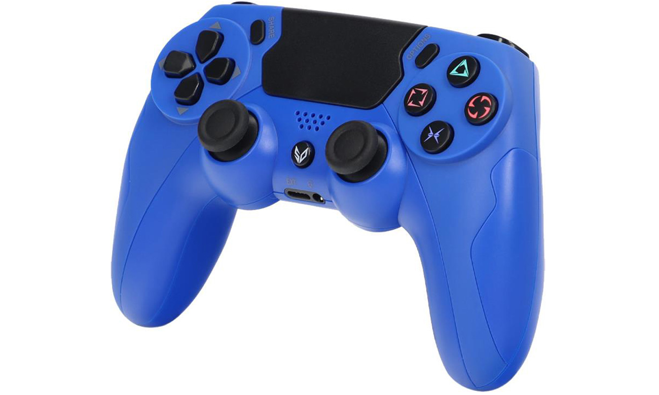 Kontroler SteelDigi STEELSHOCK v3 Payat PS4 Niebieski - Widok od przodu pod kątem