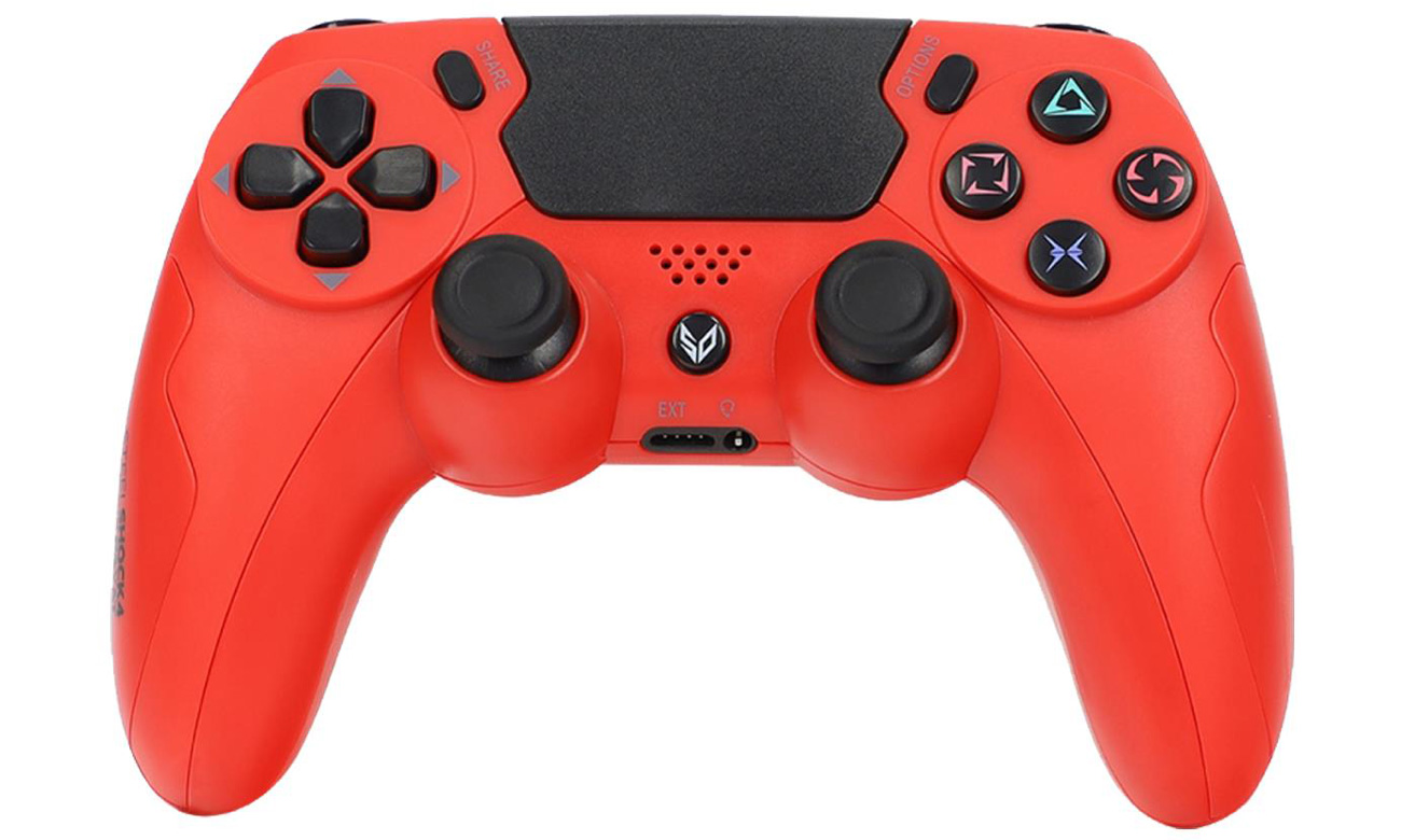 Kontroler SteelDigi STEELSHOCK v3 Payat PS4 Czerwony - Widok od przodu