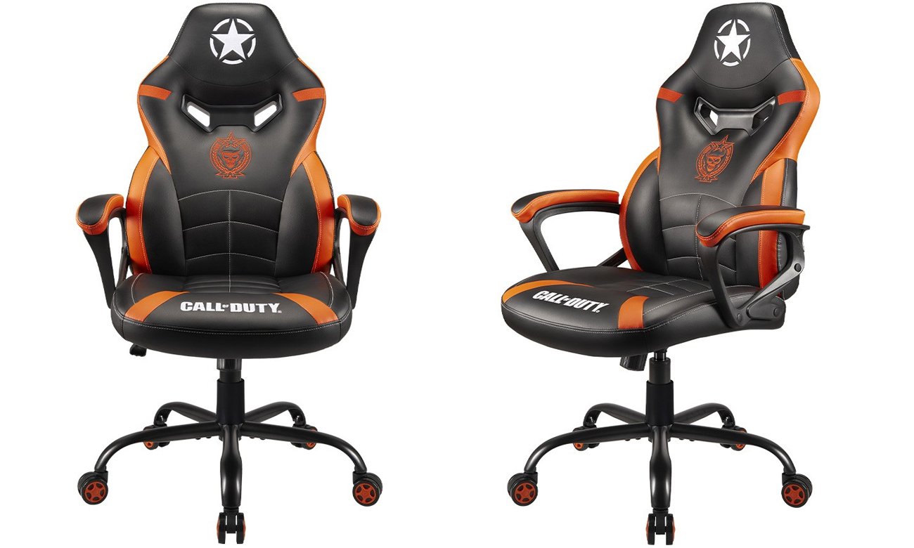 Fotel gamingowy Subsonic Gaming Chair Call Of Duty - Widok od przodu i od przodu pod kątem