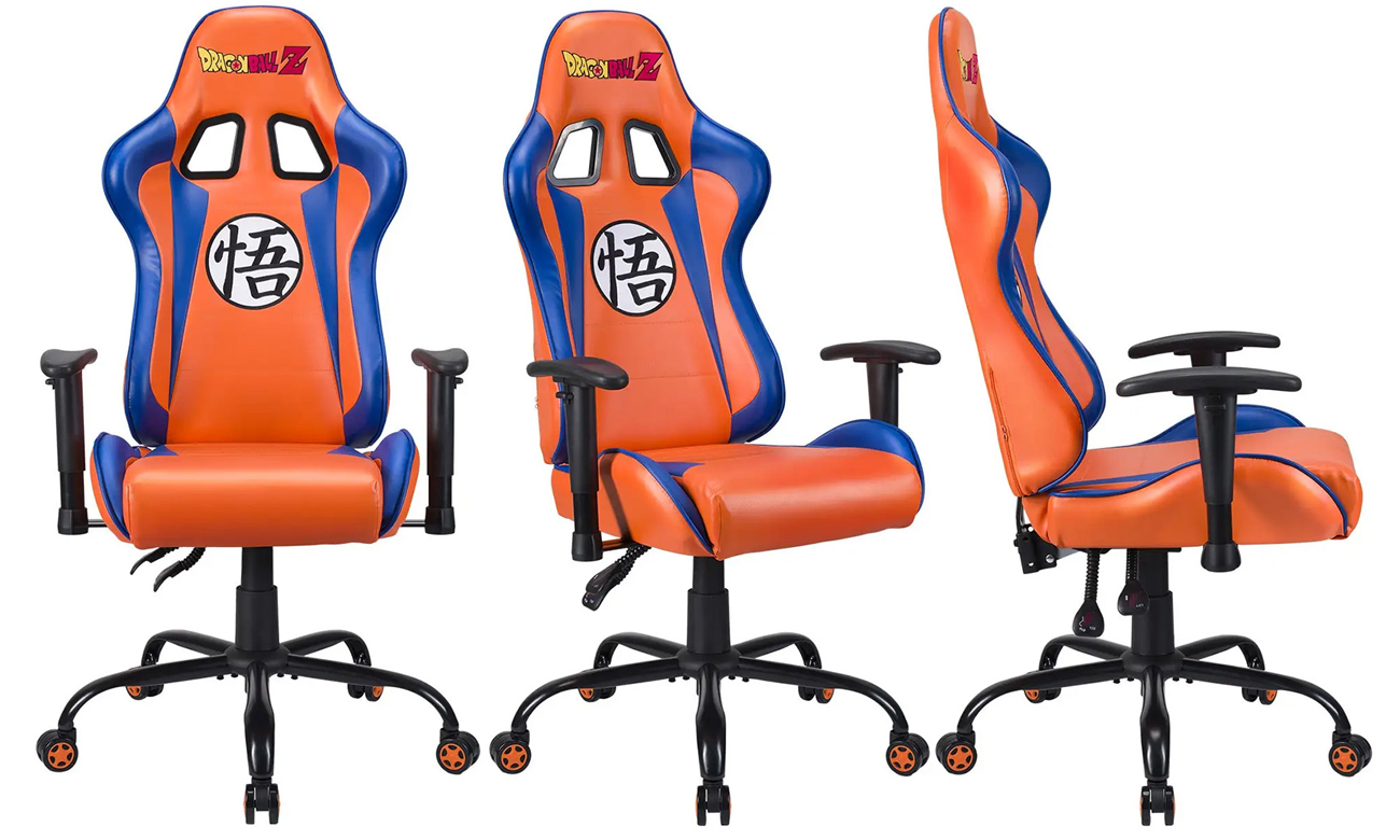 Fotel gamingowy Subsonic Pro Gaming Chair Dragon Ball Z - Widok od przodu pod kątem i z boku