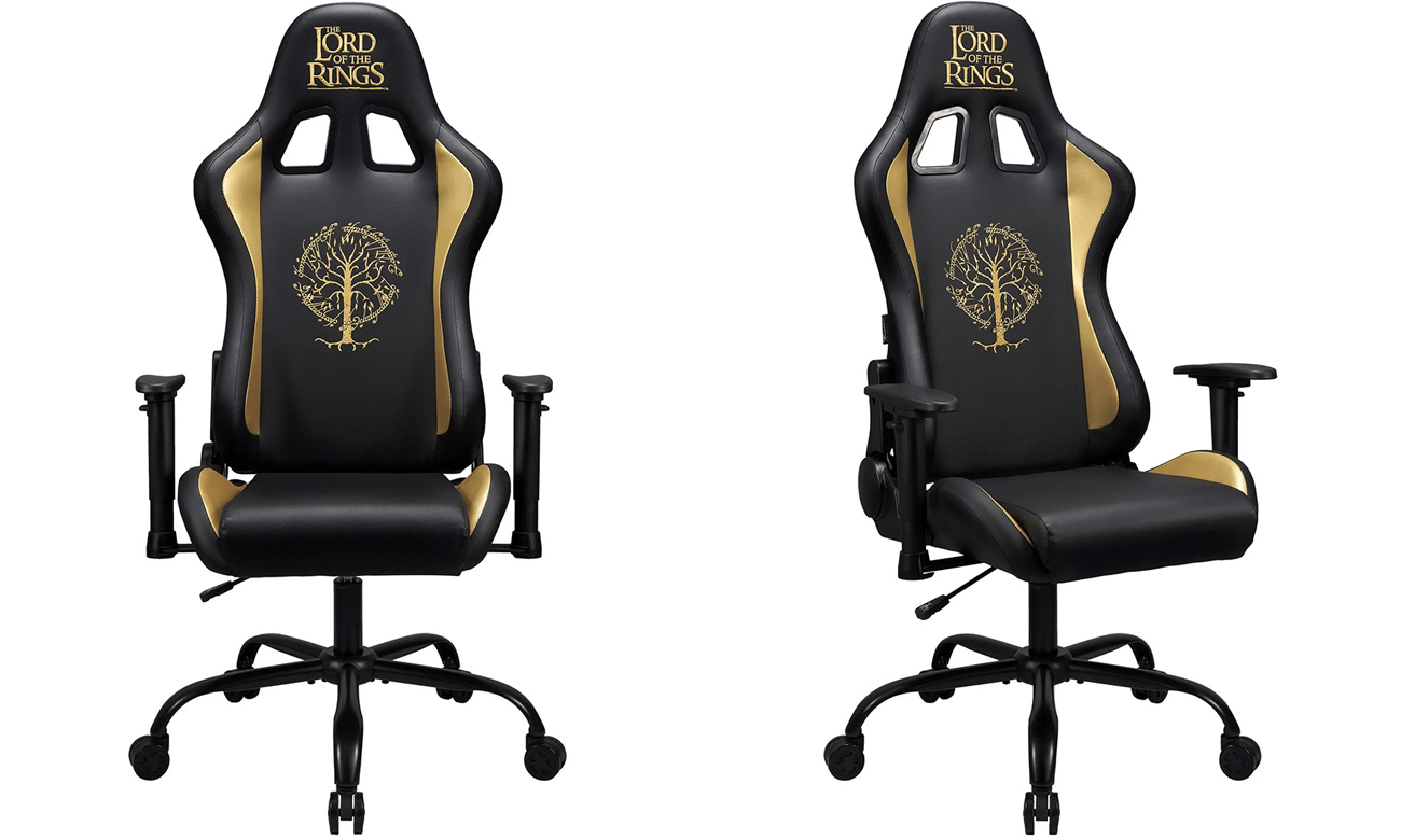 Fotel gamingowy Subsonic Pro Gaming Seat Lord of the Rings - Widok od przodu i od przodu pod kątem