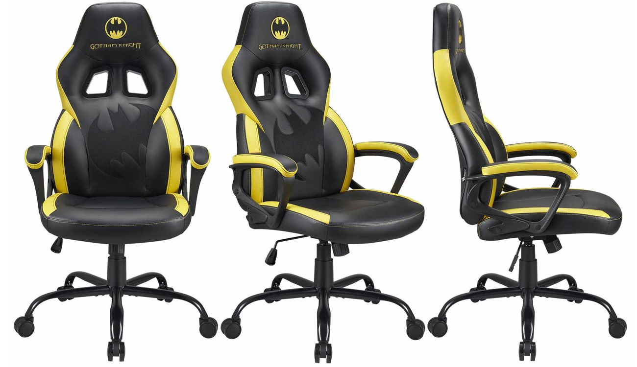 Fotel gamingowy Subsonic Gaming Chair Batman - Widok od przodu i z boku