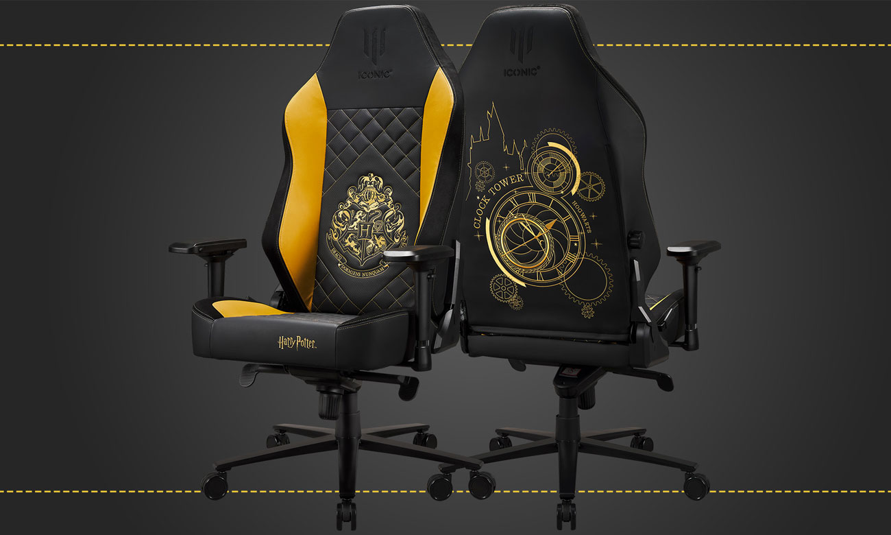 Fotel gamingowy Subsonic Iconic Apollon Collector Harry Potter Hogwarts - Grafika z tłem