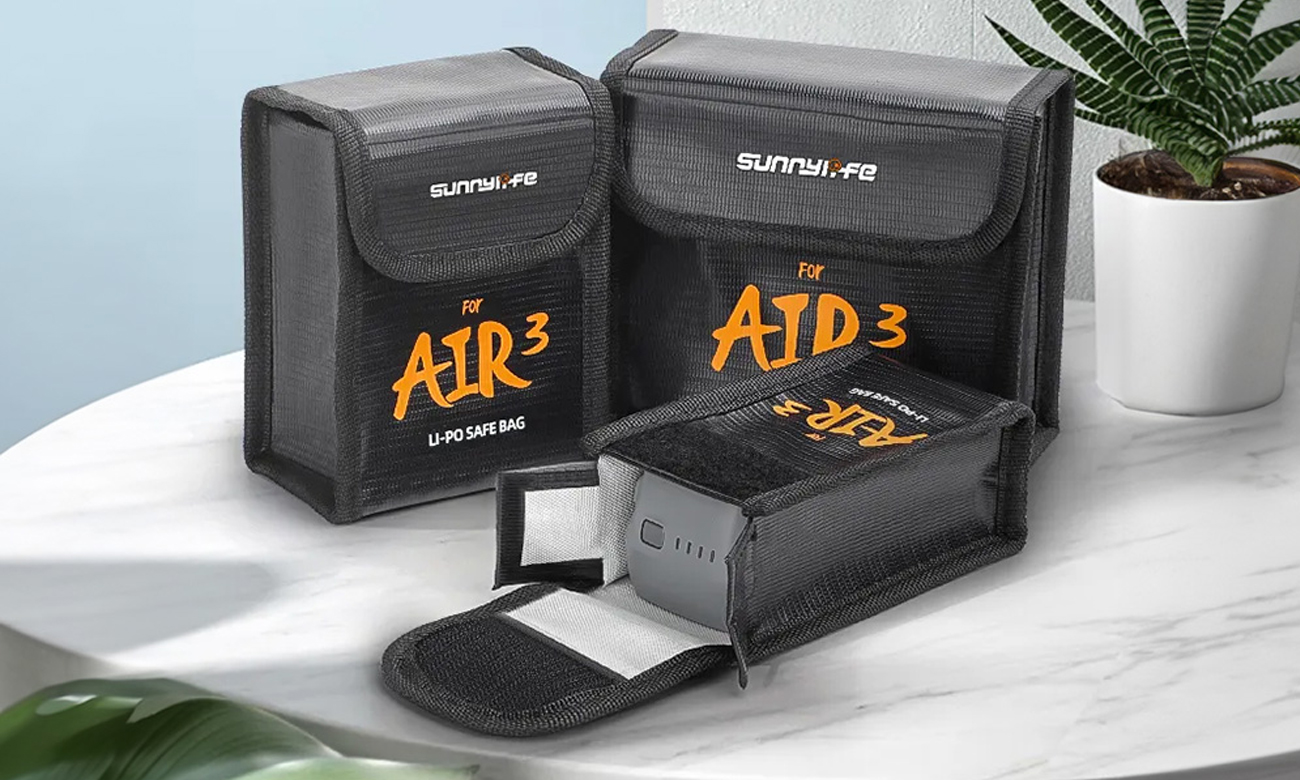 Schutztasche Sunnylife A3-DC597 für Akku für DJI Air 3 - Lifestyle-Grafik